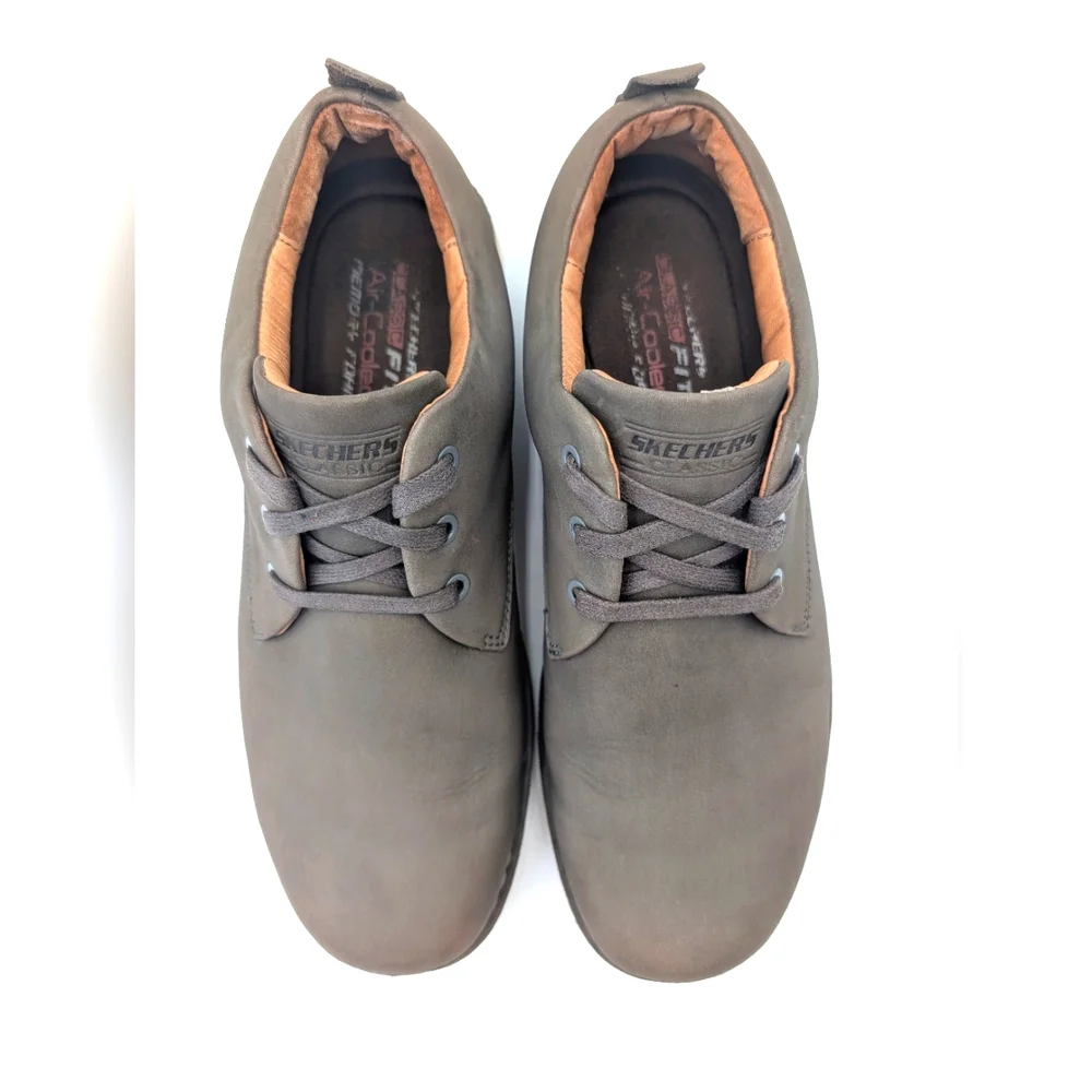 Skechers Solden-Talone Men Sz 12 Charcol Gray Air-Cooled Memory Foam Classic Fit